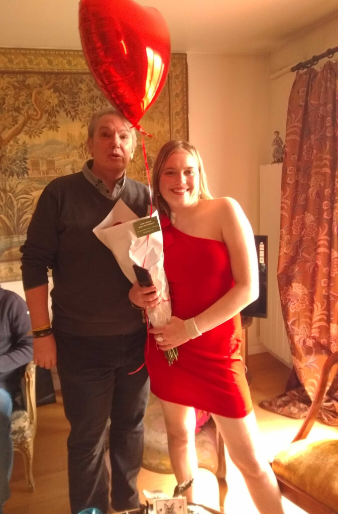 Avec son tonton Philippe, chez Corinne